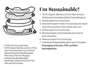 Peuriste Organic Bamboo and Corn Maxi Long overnight Pad