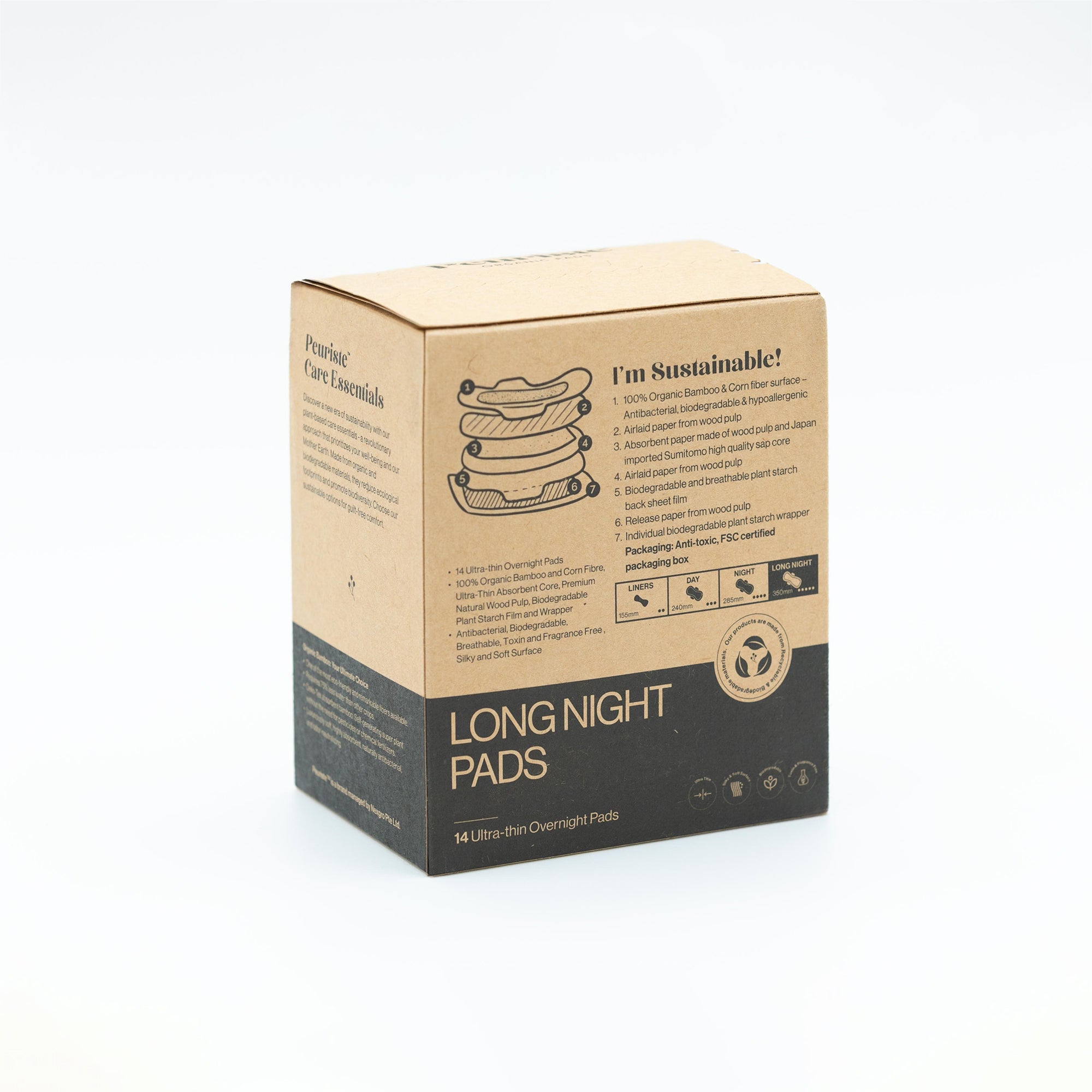 Peuriste Organic Maxi Pads Overnight