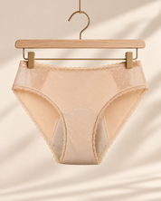 Sknwear Period Panty – Soft Beige | Black